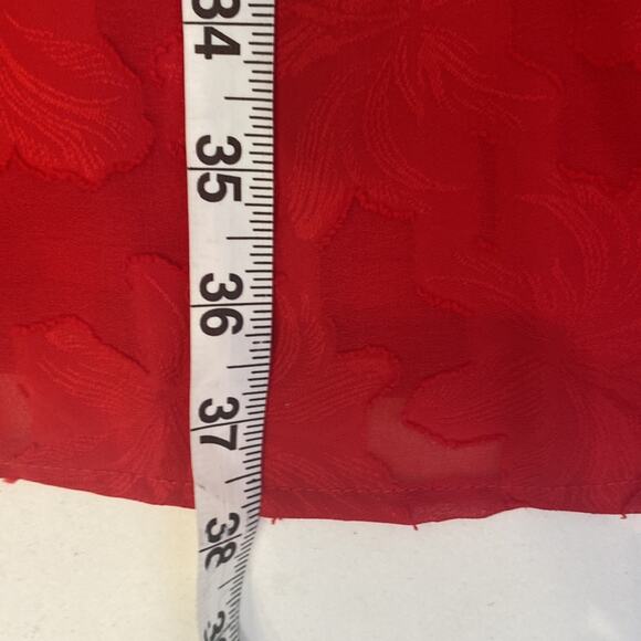 Roolee Women’s Red Midi Dress Floral Detail NWT Sz M Polyester Shift Style - Picture 13 of 13